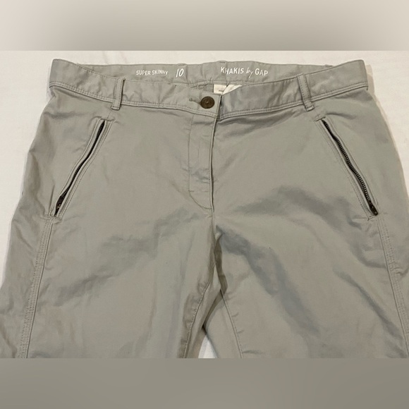 GAP women’s size 10 super skinny cargo Khakis Oslo Grey Pants - Picture 4 of 16